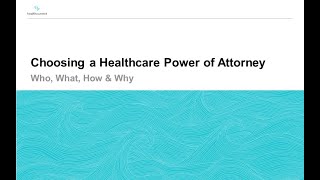 Arizona Healthcare Directives Registry: Choosing a Healthcare Power of Attorney