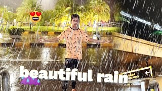 airport beautiful rain enjoy vlog😍( airport pe barish a gayi