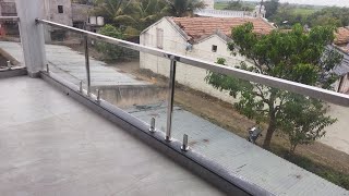 #glass railing fitting dekhe kese kiya jata he#shorts