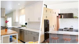 75 White Pink Floor Kitchen Design Ideas You'll Love ☆