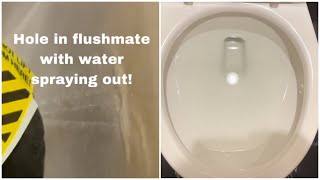 [213] Rare Round Bowl Gerber Ultraflush Toilet With A Very Dangerous Flushmate