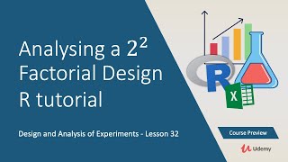 DoE 32: Analysing a 2^2 fatorial design in R