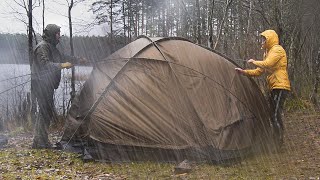 ПОХОД С ПАЛАТКОЙ И ПЕЧКОЙ НА БЕРЕГУ ОЗЕРА