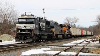 NS 1071! NS 22K in Ayer, MA with the Jersey Central Lines heritage unit!