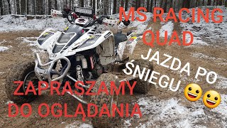 PIERWSZA JAZDA PO ŚNIEGU😃😃LATAMY PO GÓRKACH I ŻWIROWNIACH😀😀 #quady #atv #suzuki #blaster200 #bashan