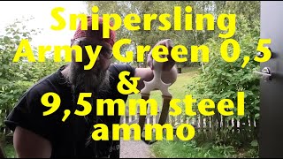 Snipersling Army Green 0,5 & 9,5mm steel