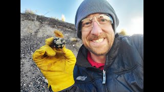 Snowflake obsidian beds Rockhounding Utah