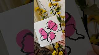 Easy Acrylic Painting Ideas/Butterfly Drawing #shorts #short #youtubeshorts #ytshorts #art #painting