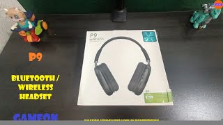 Unboxing | P9 Bluetooth Headset/Headphones | Mic, Rechargeable, Backup AUX Jack, MicroSD | GameOn