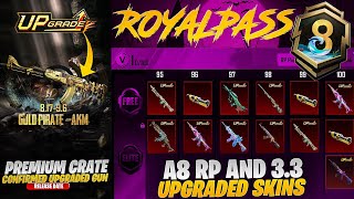 Premium Crate Upgraded Gun Confirme Release Date | All Upgraded Skins | 3.3 Update | A8 Rp | Pubgm