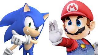 Sonic vs Mario in Super Smash Bros Brawl