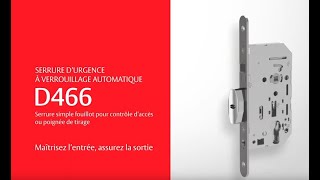 Installation serrure D466 - VACHETTE