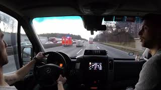 Mercedes-Benz Sprinter manual gearbox Germany Autobahn POV/Dash Cam