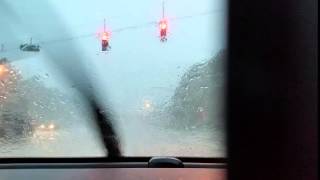 Gusting Horizontal Rain Sheets - Driving in a severe Florida Thunderstorm