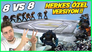 8 VS 8 HERKES ÖZEL VERSİYON EFSANE CHALLENGE VE AYNI ANDA KÜKREMEK !! WOLFTEAM