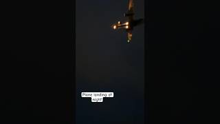 Plane landing at night Kathmandu Airport #kathmandu