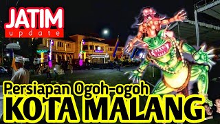 persiapan ogoh ogoh kota malang, keliling kota malang malam hari