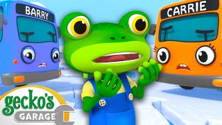 Gecko MUST SAVE Them From The ICE | Max the Monster Truck | Truck and Bus Cartoon | Gecko's Garage