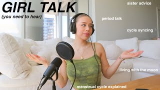 GIRL TALK 101: everything menstrual cycles + how to sync your cycle to your life!