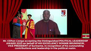 Vice President of Suriname Ronnie Brunswijk’s speech on receiving the Doctorate Degree