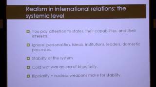 Political Science lecture: Cold War Realism (part 3)