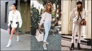 46 Stylish White Denim Fall Outfits - How To Wear White Jeans