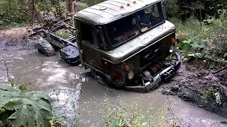 Gaz 66 НА БЕЗДОРОЖЬЕ ПРОТИВ nissan patrol y 61, НИВА.  ГРЯЗЬ, ГЛУБОКАЯ КОЛЕЯ