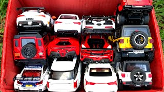 Box Full of Model Cars /Toyota Supra, Ferrari SF90, Jeep Wrangler, BMW Dtm, McLaren Senna, Lexus Car