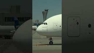 Emirates Airbus A380 close up view at San Francisco Airport #shorts #emirates #a380 #SFO