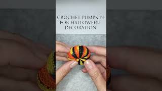 Mini crochet pumpkin 🎃 #shorts with a FREE pattern for any size | crochet #halloween decoration