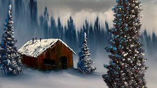 S6 Ep20 FNF - Winter Christmas Landscape #LIVEArt #OilPainting #FreeTutorial #PaintWithJosh #BobRoss