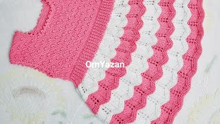 @ قناة OmYazan Triku  Crochet #تريكو : فستان الامورة للعيد بغرزة الزيكزاك مع أجور  (الجزء الاول)