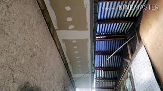 Installing ceiling & painting EAVES PORTION