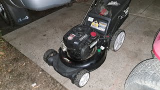 Fixing a Craftsman push mower. 163cc Briggs with plastic carb. Carburetor cleaning.