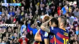 أهداف مباراة برشلونة وايبار 3_1 HD 2015