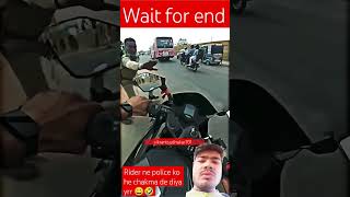 Police ko chakma de diya rider ne #bikerreaction #rider #kawasakininja  #biker#vs701 ##reaction