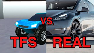 Turboprop Flight Simulator- Cars in TFS vs. in real life