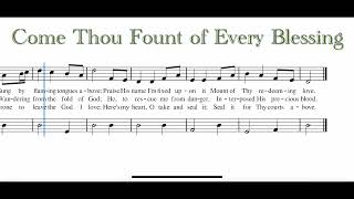 Come Thou Fount of Every Blessing | EASY Piano SHEET Tutorial