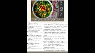 DASH Diet - Spinach and Chickpea Stew