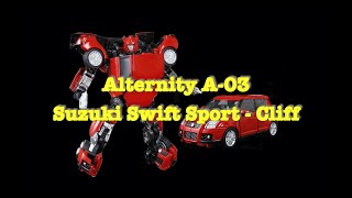 Transformers Alternity A-03 Cliffjumper Stop Motion transformation