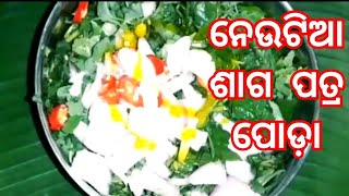 ନେଉଟିଆ ଶାଗ ପତ୍ର ପୋଡା/saga patra poda/healthy teasty and simple recipe/ପଖାଳରେ ଲଗେଇ ଖାଇଲେ ମଜା ଲାଗିବ