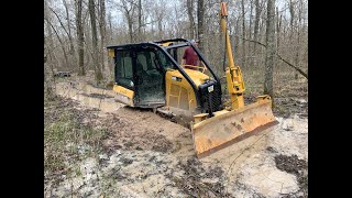 Stuck Dozer in the Swamp... Trackhoe Rescue Almost Ended Bad Accident Disaster