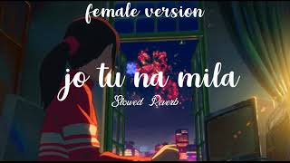 Jo Tu Na Mila - Female version (Slowed+Reverb) Song | Ystarr lofi#viral#slowedreverb#lofi#ystarrlofi