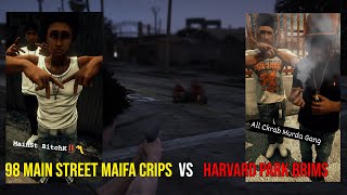 The Bloodiest War In LA, The War Between 98 Main Street Mafia Crip And Harvard Park Brims [LA Vibes]