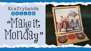 How to: 6x6 Easel Card with Vintage Motors