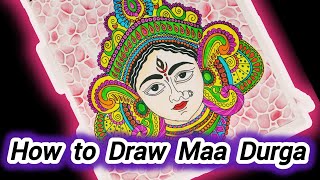 How to Draw Maa Durga with Trishul- Pencil Chitra |Navratri drawing | Durga Mata Drawing | Image