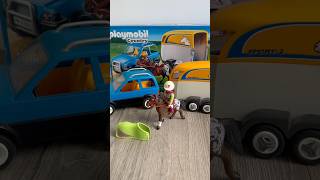 Playmobil horse toy trailer set unboxing