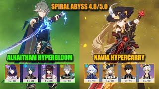 Alhaitham Raiden Hyperbloom & Navia HyperCarry | Spiral Abyss 4.8/5.0 | Genshin Impact