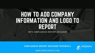 How to add Company Information and Logo to Dynamics NAV report