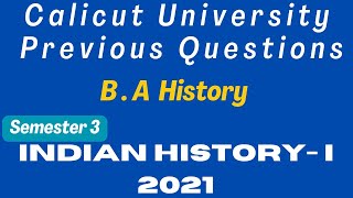 Third Semester BA History | Indian History I 2021